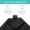 imageBest Choice Products 4Piece 155lb Capacity HeavyDuty Cantilever Offset Patio Umbrella Stand Square Base Plate Set wEasyFill Spouts for Water or Sand  BlackBlack Faux Wicker