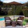 imageBest Choice Products 75ft HeavyDuty Round Outdoor Market Table Patio Umbrella wSteel Pole Push Button Tilt Easy Crank Lift  Sky BlueBrown