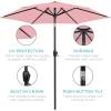imageBest Choice Products 75ft HeavyDuty Round Outdoor Market Table Patio Umbrella wSteel Pole Push Button Tilt Easy Crank Lift  Sky BlueCarnation