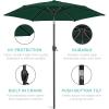imageBest Choice Products 75ft HeavyDuty Round Outdoor Market Table Patio Umbrella wSteel Pole Push Button Tilt Easy Crank Lift  Sky BlueGreen