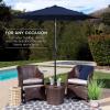 imageBest Choice Products 75ft HeavyDuty Round Outdoor Market Table Patio Umbrella wSteel Pole Push Button Tilt Easy Crank Lift  Sky BlueNavy Blue