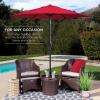 imageBest Choice Products 75ft HeavyDuty Round Outdoor Market Table Patio Umbrella wSteel Pole Push Button Tilt Easy Crank Lift  Sky BlueRed