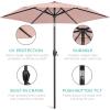imageBest Choice Products 75ft HeavyDuty Round Outdoor Market Table Patio Umbrella wSteel Pole Push Button Tilt Easy Crank Lift  Sky BlueRose Quartz