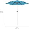 imageBest Choice Products 75ft HeavyDuty Round Outdoor Market Table Patio Umbrella wSteel Pole Push Button Tilt Easy Crank Lift  Sky BlueSky Blue