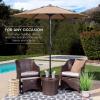 imageBest Choice Products 75ft HeavyDuty Round Outdoor Market Table Patio Umbrella wSteel Pole Push Button Tilt Easy Crank Lift  Sky BlueTan