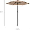 imageBest Choice Products 75ft HeavyDuty Round Outdoor Market Table Patio Umbrella wSteel Pole Push Button Tilt Easy Crank Lift  Sky BlueTan