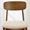 imageBest Choice Products Bar Stool Set of 2 Modern Farmhouse Counter Height Stools wArmless Upholstered Cushioned Seat Wooden Curved Backrest  WalnutCreamWalnutCream