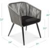 imageBest Choice Products Set of 2 Patio Dining Chairs Outdoor Seating Set for Backyard Poolside Balcony Indoor Use wWoven Wicker Design 250lb Weight Capacity  NaturalIvoryGrayBlack