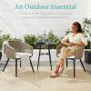 imageBest Choice Products Set of 2 Patio Dining Chairs Outdoor Seating Set for Backyard Poolside Balcony Indoor Use wWoven Wicker Design 250lb Weight Capacity  NaturalIvoryNaturalIvory