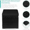 imageBest Choice Products Set of 2 Wicker Ottomans Multipurpose Outdoor Furniture for Patio Backyard Additional Seating Footrest Side Table wStorage Removable Cushions  BrownBeigeBlackBlack