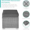 imageBest Choice Products Set of 2 Wicker Ottomans Multipurpose Outdoor Furniture for Patio Backyard Additional Seating Footrest Side Table wStorage Removable Cushions  BrownBeigeGrayGray