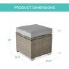 imageBest Choice Products Set of 2 Wicker Ottomans Multipurpose Outdoor Furniture for Patio Backyard Additional Seating Footrest Side Table wStorage Removable Cushions  BrownBeigeCement GrayTaupe