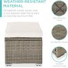 imageBest Choice Products Set of 2 Wicker Ottomans Multipurpose Outdoor Furniture for Patio Backyard Additional Seating Footrest Side Table wStorage Removable Cushions  BrownBeigeWhite SandTaupe