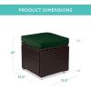 imageBest Choice Products Set of 2 Wicker Ottomans Multipurpose Outdoor Furniture for Patio Backyard Additional Seating Footrest Side Table wStorage Removable Cushions  BrownBeigeMidnight GreenBrown