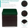 imageBest Choice Products Set of 2 Wicker Ottomans Multipurpose Outdoor Furniture for Patio Backyard Additional Seating Footrest Side Table wStorage Removable Cushions  BrownBeigeMidnight GreenBrown