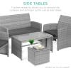 imageBest Choice Products Set of 2 Wicker Ottomans Multipurpose Outdoor Furniture for Patio Backyard Additional Seating Footrest Side Table wStorage Removable Cushions  BrownBeigeGrayGray