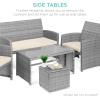 imageBest Choice Products Set of 2 Wicker Ottomans Multipurpose Outdoor Furniture for Patio Backyard Additional Seating Footrest Side Table wStorage Removable Cushions  BrownBeigeCreamGray