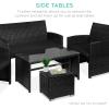 imageBest Choice Products Set of 2 Wicker Ottomans Multipurpose Outdoor Furniture for Patio Backyard Additional Seating Footrest Side Table wStorage Removable Cushions  BrownBeigeBlackBlack