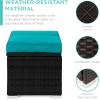 imageBest Choice Products Set of 2 Wicker Ottomans Multipurpose Outdoor Furniture for Patio Backyard Additional Seating Footrest Side Table wStorage Removable Cushions  BrownBeigeBlackTeal