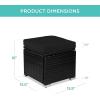 imageBest Choice Products Set of 2 Wicker Ottomans Multipurpose Outdoor Furniture for Patio Backyard Additional Seating Footrest Side Table wStorage Removable Cushions  BrownBeigeBlackBlack