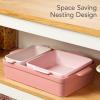 imageBest Choice Products Set of 3 Large Serving Trays Party Platters and Ceramic NonStick Bakeware For Appetizers Charcuterie Snack Dessert Casserole Sour Dough Bread Loaf  Cornflower BluePink Champagne