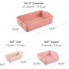 imageBest Choice Products Set of 3 Large Serving Trays Party Platters and Ceramic NonStick Bakeware For Appetizers Charcuterie Snack Dessert Casserole Sour Dough Bread Loaf  Cornflower BluePink Champagne