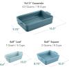 imageBest Choice Products Set of 3 Large Serving Trays Party Platters and Ceramic NonStick Bakeware For Appetizers Charcuterie Snack Dessert Casserole Sour Dough Bread Loaf  Cornflower BlueCornflower Blue