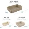 imageBest Choice Products Set of 3 Large Serving Trays Party Platters and Ceramic NonStick Bakeware For Appetizers Charcuterie Snack Dessert Casserole Sour Dough Bread Loaf  Cornflower BlueMushroom Beige