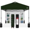imageBest Choice Products 10x10ft Easy Pop Up Canopy wSide Wall 10 Pockets Portable Carrying Case 1Button Setup 4 Weight Bags  SandDark Green