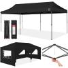 imageBest Choice Products 10x20 Party Tent Heavy Duty Waterproof Large Outdoor Event Easy Pop Up Canopy Shelter wSidewalls 1Button Setup Wheeled Case Weight Bags  WhiteBlack