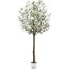 imageBest Choice Products 5Ft Artificial Olive Tree Lifelike Faux Tree wPlanter Pot Indoor Home Office Accent Decor Realistic Trunk Fruit Fake Plant8ft