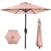 imageBest Choice Products 75ft HeavyDuty Round Outdoor Market Table Patio Umbrella wSteel Pole Push Button Tilt Easy Crank Lift  Sky BlueRose Quartz