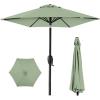 imageBest Choice Products 75ft HeavyDuty Round Outdoor Market Table Patio Umbrella wSteel Pole Push Button Tilt Easy Crank Lift  Sky BlueSage Green