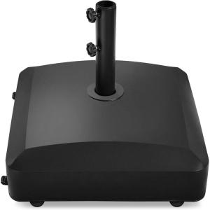 imageBest Choice Products 123lb Capacity Fillable Mobile Umbrella Base Heavy Duty Market Stand for Patio Deck Poolside w 4 Wheels 2 Locks 2 Knobs WindResistant Design  BlackBlack