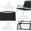 imageBest Choice Products 2Person Outdoor Patio Swing Glider Steel Bench Loveseat Rocker for Deck Porch wTextilene Fabric Steel Frame  IvoryGrayBlack