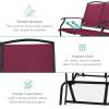 imageBest Choice Products 2Person Outdoor Patio Swing Glider Steel Bench Loveseat Rocker for Deck Porch wTextilene Fabric Steel Frame  IvoryGrayBurgundyBlack