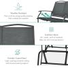 imageBest Choice Products 2Person Outdoor Patio Swing Glider Steel Bench Loveseat Rocker for Deck Porch wTextilene Fabric Steel Frame  IvoryGrayDark Gray