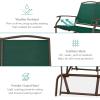 imageBest Choice Products 2Person Outdoor Patio Swing Glider Steel Bench Loveseat Rocker for Deck Porch wTextilene Fabric Steel Frame  IvoryGrayForest GreenBrown