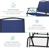 imageBest Choice Products 2Person Outdoor Patio Swing Glider Steel Bench Loveseat Rocker for Deck Porch wTextilene Fabric Steel Frame  IvoryGrayNavyBlack