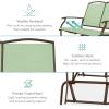 imageBest Choice Products 2Person Outdoor Patio Swing Glider Steel Bench Loveseat Rocker for Deck Porch wTextilene Fabric Steel Frame  IvoryGraySage GreenBrown