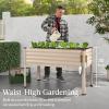 imageBest Choice Products 48x24x30in Galvanized Raised Garden Bed Metal Elevated Planter Box Vegetable Garden for Backyard Patio Balcony  Dark GreenBeige