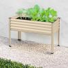 imageBest Choice Products 48x24x30in Galvanized Raised Garden Bed Metal Elevated Planter Box Vegetable Garden for Backyard Patio Balcony  Dark GreenBeige
