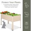 imageBest Choice Products 48x24x30in Galvanized Raised Garden Bed Metal Elevated Planter Box Vegetable Garden for Backyard Patio Balcony  Dark GreenBeige