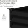 imageBest Choice Products 48x24x30in Galvanized Raised Garden Bed Metal Elevated Planter Box Vegetable Garden for Backyard Patio Balcony  Dark GreenBlack