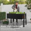 imageBest Choice Products 48x24x30in Galvanized Raised Garden Bed Metal Elevated Planter Box Vegetable Garden for Backyard Patio Balcony  Dark GreenBlack