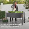 imageBest Choice Products 48x24x30in Galvanized Raised Garden Bed Metal Elevated Planter Box Vegetable Garden for Backyard Patio Balcony  Dark GreenCharcoal
