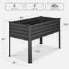 imageBest Choice Products 48x24x30in Galvanized Raised Garden Bed Metal Elevated Planter Box Vegetable Garden for Backyard Patio Balcony  Dark GreenCharcoal