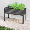 imageBest Choice Products 48x24x30in Galvanized Raised Garden Bed Metal Elevated Planter Box Vegetable Garden for Backyard Patio Balcony  Dark GreenCharcoal