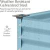 imageBest Choice Products 48x24x30in Galvanized Raised Garden Bed Metal Elevated Planter Box Vegetable Garden for Backyard Patio Balcony  Dark GreenMist Blue