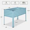 imageBest Choice Products 48x24x30in Galvanized Raised Garden Bed Metal Elevated Planter Box Vegetable Garden for Backyard Patio Balcony  Dark GreenMist Blue
